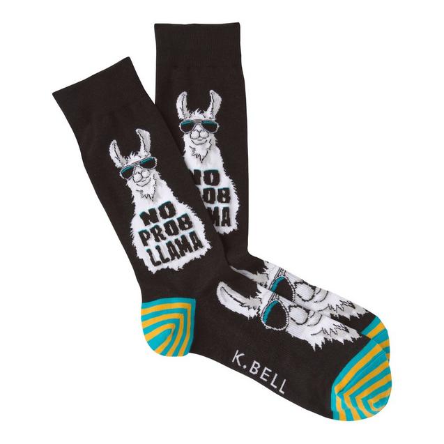 Men's No Prob Llama Crew Sock K-BELL