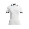 Women's Embroidered Printed Short Sleeve Polo