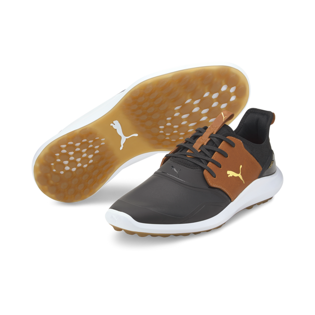 Men's Ignite NXT Crafted Spikeless Golf Shoe - Black/Brown | PUMA