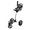 WHITE/BLACK | 3 Wheel 360 Push Cart