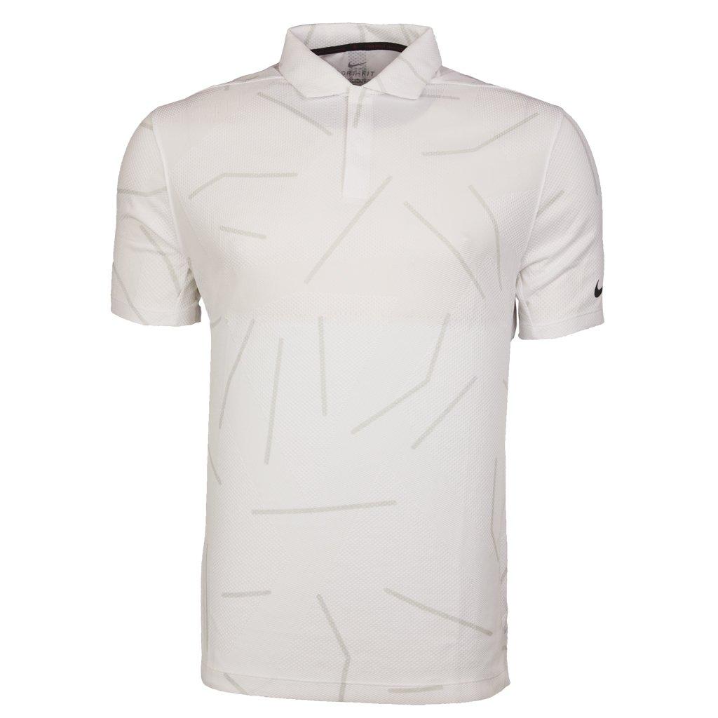 Nike Mens Dri-FIT Tiger Woods TW Dri-Fit ADV Mockneck Jacquard Golf Polo  Shirt