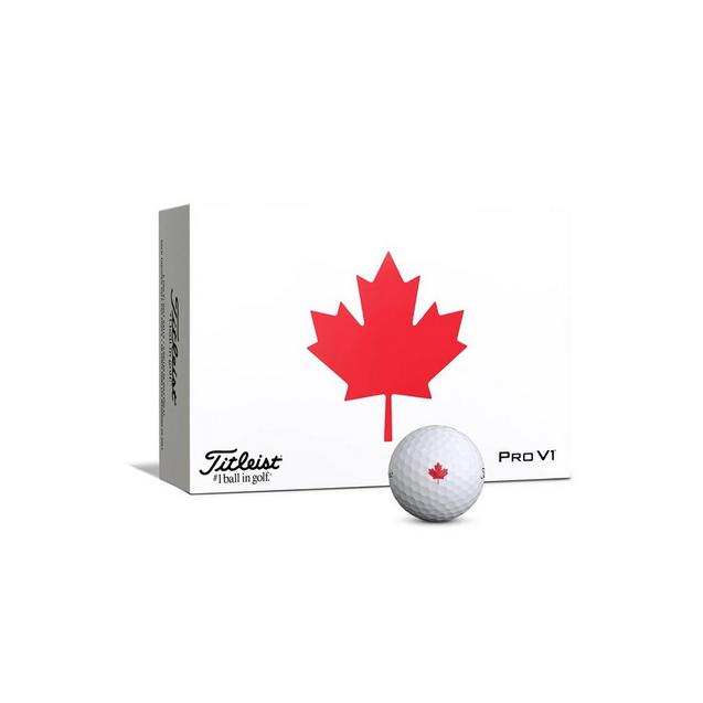 Balles Pro V1 - Édition Jour du Canada (6 balles) TITLEIST