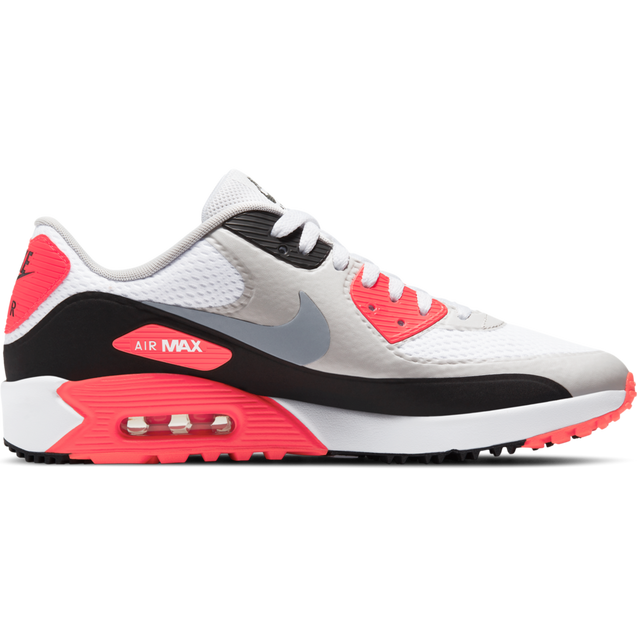 Women's Air Max 90 G Spikeless Golf Shoe - White/Gry/Red NIKE