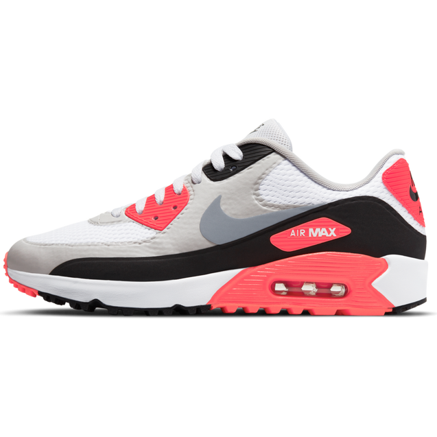 Women's Air Max 90 G Spikeless Golf Shoe - White/Gry/Red | NIKE