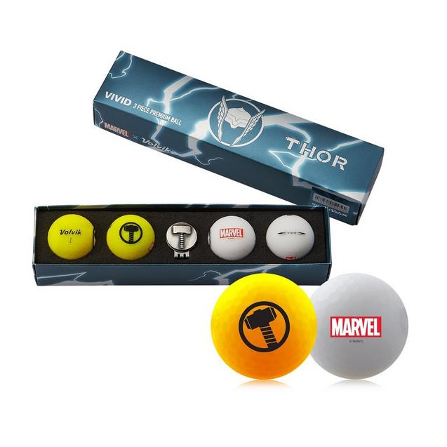 Marvel Vivid 4 Pack Gift Set Golf Balls - Thor Edition