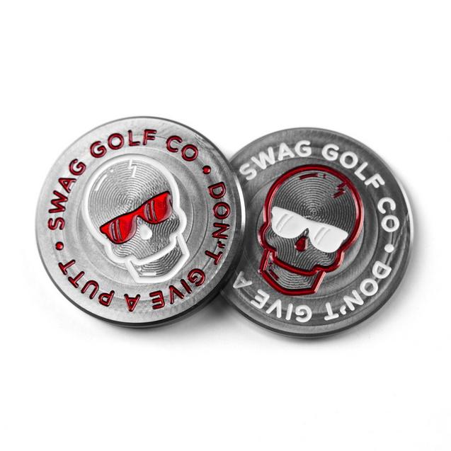 Don't Give a Putt Skull Ball Marker - 2 Sided Canadian Edition