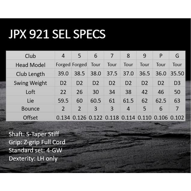 JPX 921 SEL 4-PW GW Iron Set with Steel Shafts | MIZUNO | Iron 