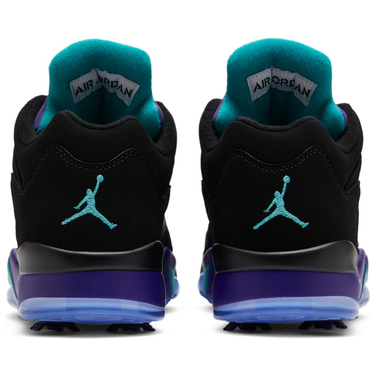 Air Jordan V Low Spiked Golf Shoe - Black/Blue/Purple | NIKE Air Jordan V Low Spiked Golf Shoe - Black/Blue/Purple | NIKE