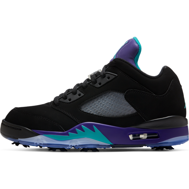 Air Jordan V Low Spiked Golf Shoe - Black/Blue/Purple | NIKE