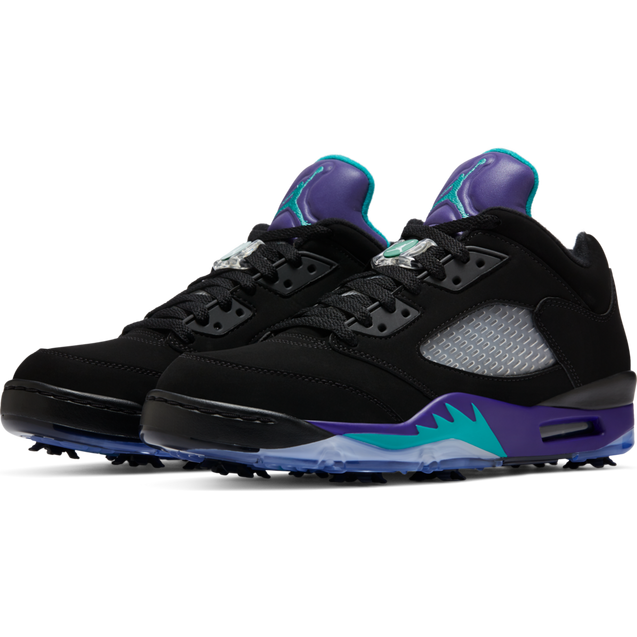 Air Jordan V Low Spiked Golf Shoe - Black/Blue/Purple | NIKE 