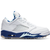 Air Jordan V Low US Open Spiked Golf Shoe - White/Blue/Yellow