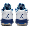 Air Jordan V Low US Open Spiked Golf Shoe - White/Blue/Yellow