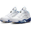 Air Jordan V Low US Open Spiked Golf Shoe - White/Blue/Yellow