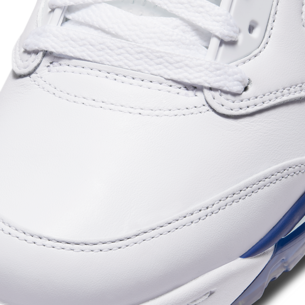Air Jordan V Low US Open Spiked Golf Shoe - White/Blue/Yellow