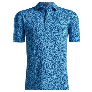 Men's Abstract Floral Short Sleeve Polo