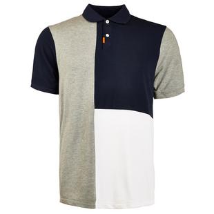 Men's Colour Block Short Sleeve Polo