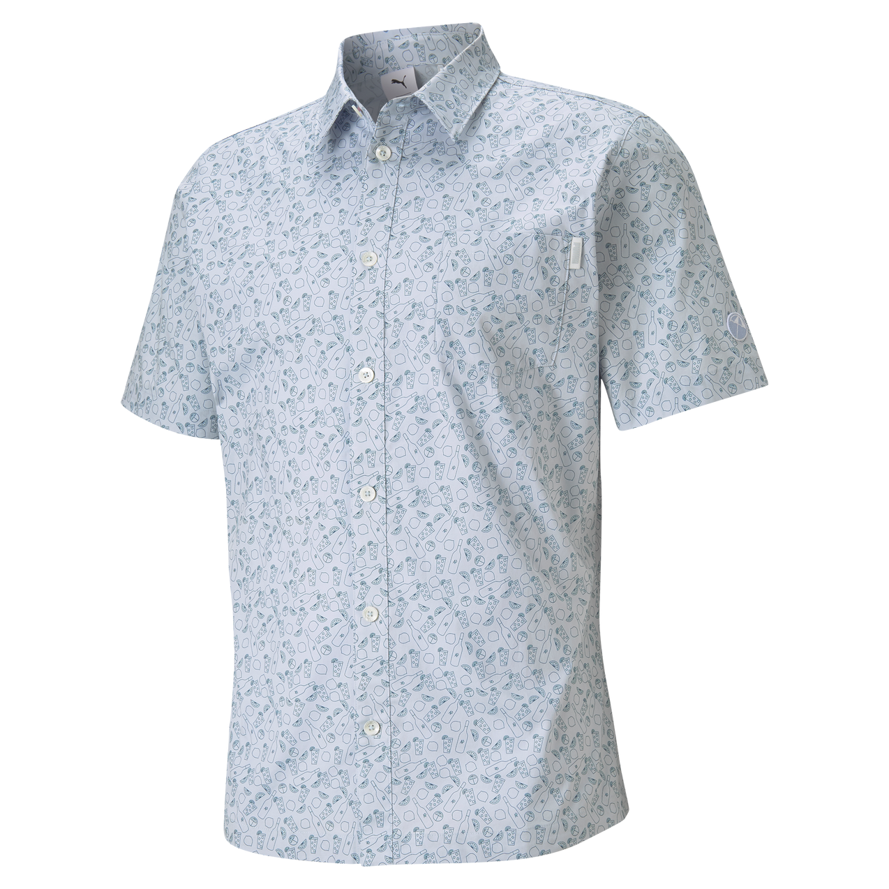 Men's AP 19th Hole Short Sleeve Button Down Shirt