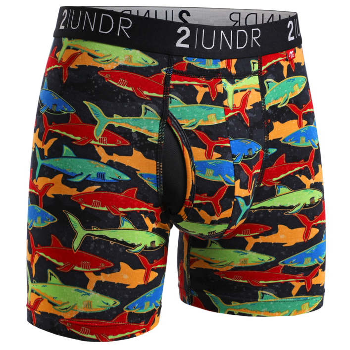 Men's Swing Shift Boxer Brief - Shark Fest