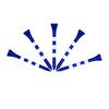 Navy 3 1/4 Inch Tees With White Stripes (100 Count)