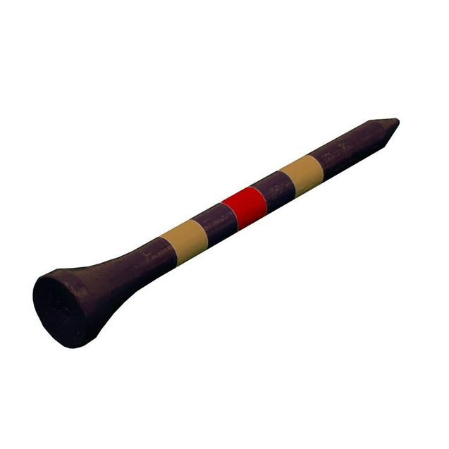 Black 2 3/4 Inch Tees With Gold & Red Stripes (100 Count) ZTECH