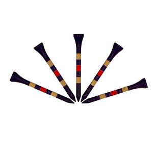 Black 2 3/4 Inch Tees With Gold & Red Stripes (100 Count) ZTECH