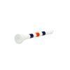 White 2 3/4 Inch Tees With Orange & Blue Stripes (100 Count)