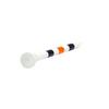 White 3 1/4 Inch Tees With Orange & Blue Stripes (100 Count)