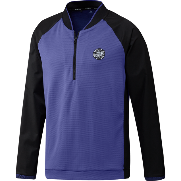 Men's Prime Blue 1/4 Zip Wind Pullover ADIDAS