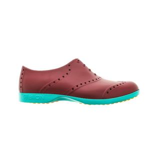 Chaussures Oxford Bright sans crampons pour femmes - Rouge foncé/Turquoise