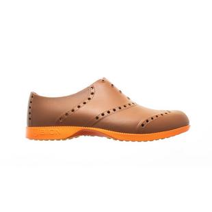 Women's Oxford Bright Spikeless Shoe - Brown/Bright Orange