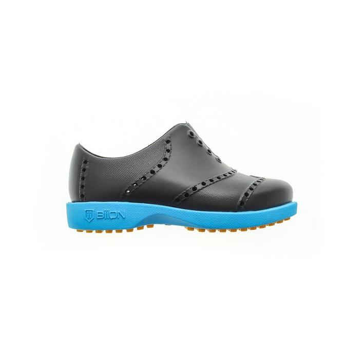 Kids Bright Spikeless Shoe - Black/Neon Blue