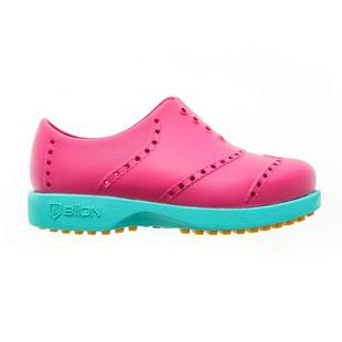 Kids Bright Spikeless Shoe - Magenta/Teal