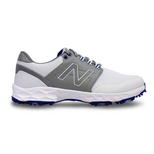 Chaussures Fresh Foam Force à crampons pour hommes - Blanc/Gris/Bleu royal