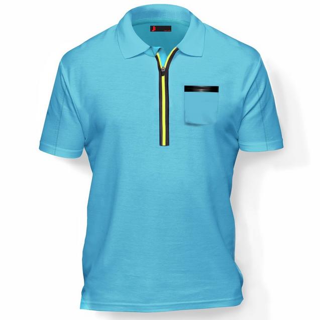 Men's Solid Pocket Short Sleeve Polo J MEN
