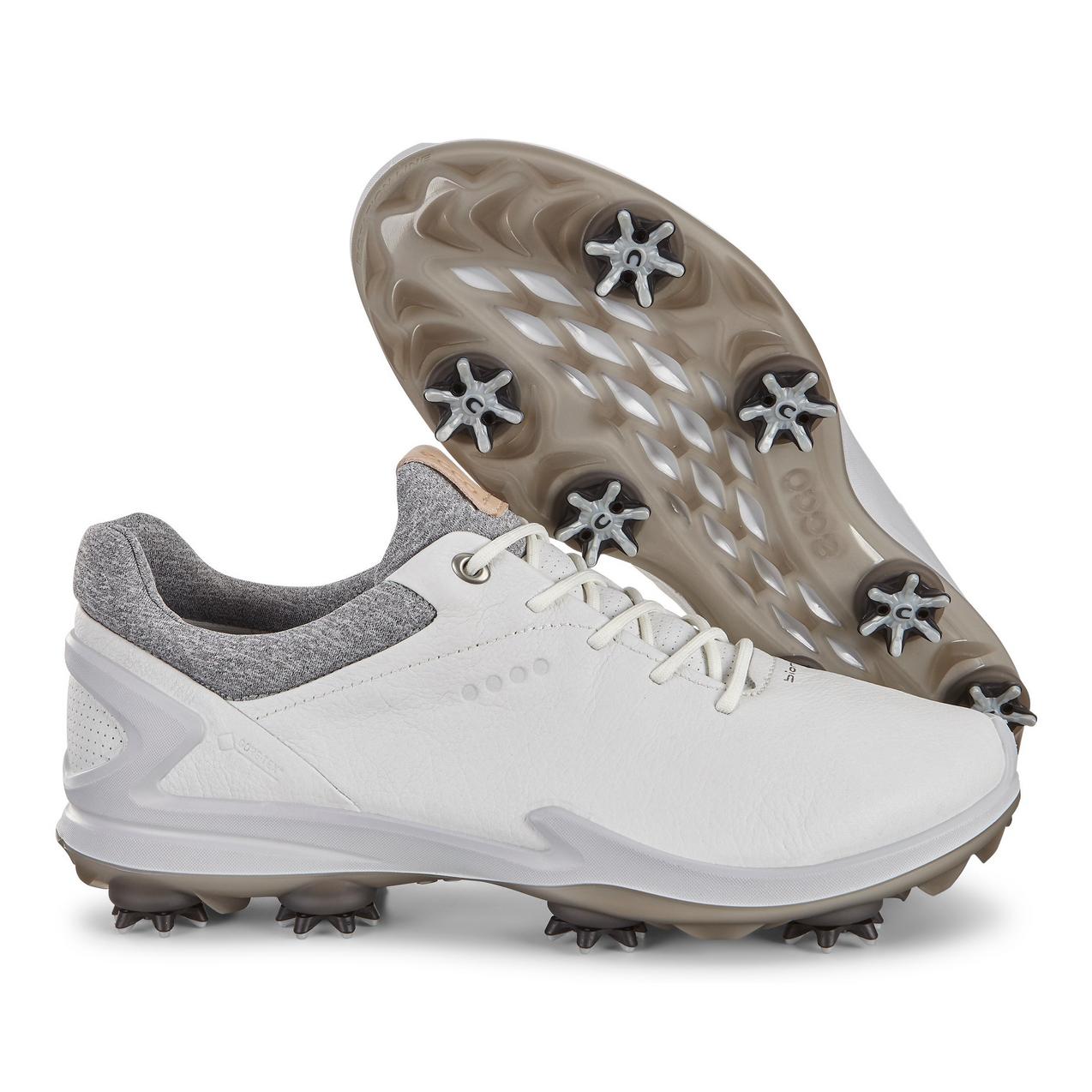Men's Golf Biom G3 Spiked Golf Shoe - White | ECCO | Golf Shoes