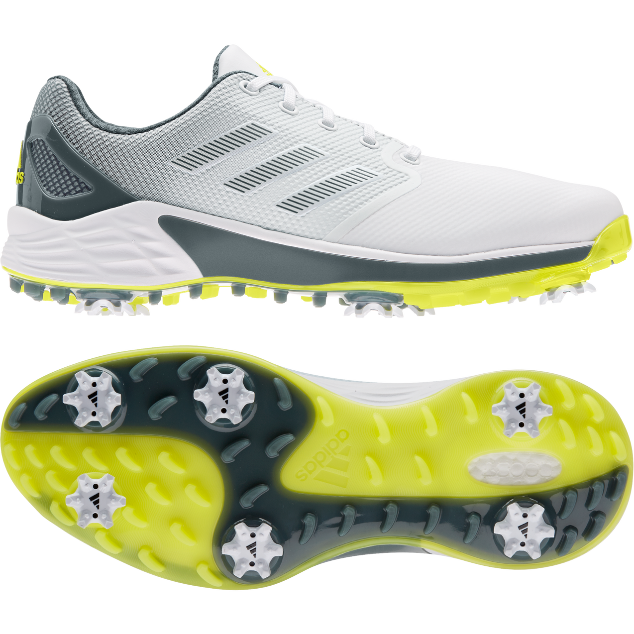 Men's ZG 21 Spiked Golf Shoe - White/Grey/Yellow