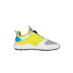 Men's Ignite PWRAdapt Caged Disc Anniversary Spiked Golf Shoe - Grey/Yellow/Blue