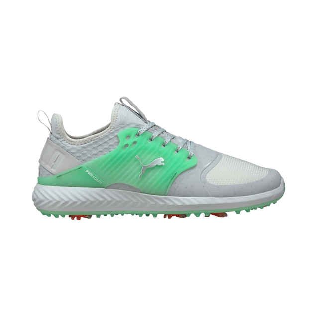 Men's Ignite PWRAdapt Caged Flash FM Limited Edition Spiked Golf Shoe - Grey/Light Green