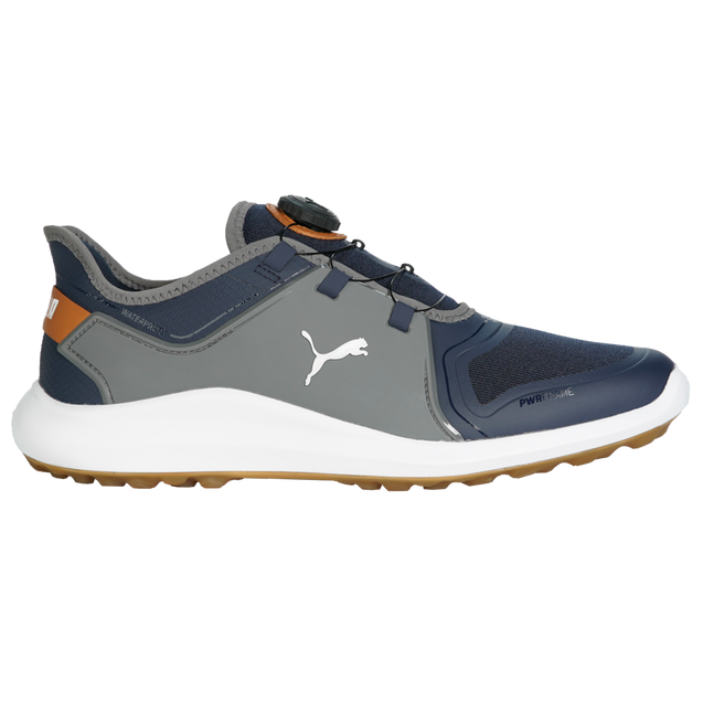 Men's Ignite Fasten 8 Disc Spikeless Golf Shoe - Navy/Grey | PUMA