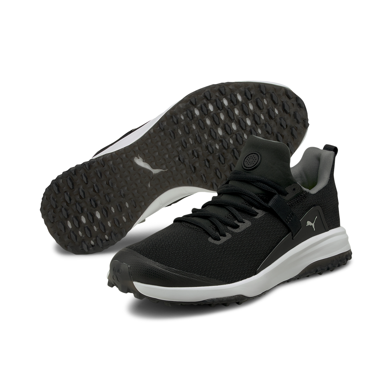 Men's Fusion Evo Spikeless Golf Shoe Black PUMA Golf Shoes