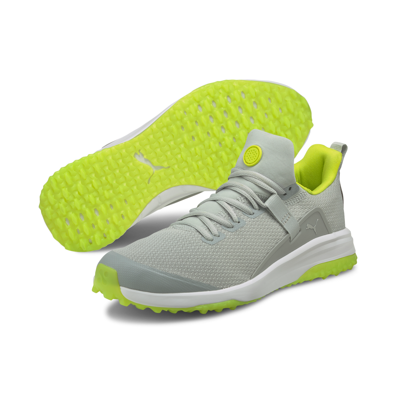 Junior Fusion EVO Spikeless Golf Shoe Grey/Green PUMA Golf