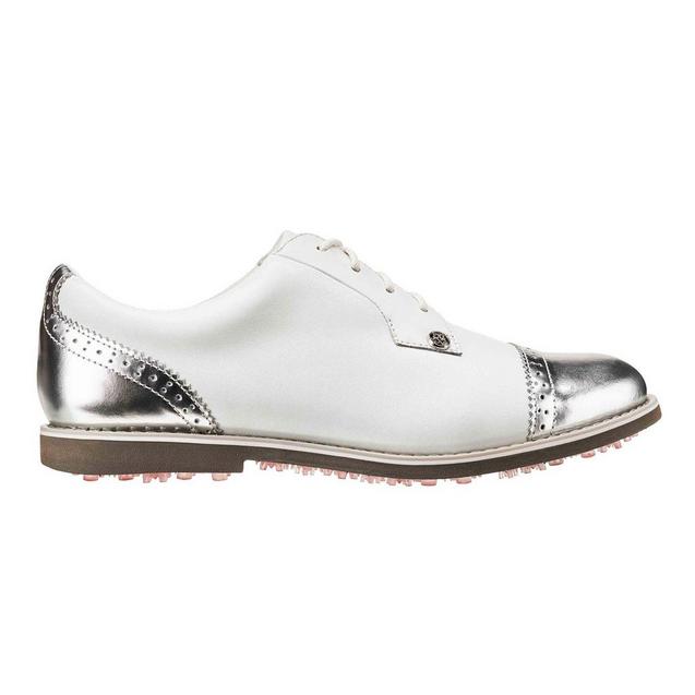 Women's Cap Toe Gallivanter Spikeless Golf Shoe - White/Silver G/FORE
