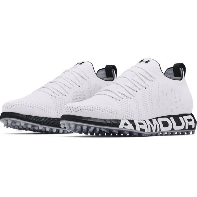 Men's HOVR Knit Spikeless Golf Shoe - White/Black | UNDER ARMOUR 