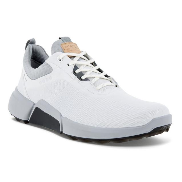 Men's Biom Hybrid 4 Spikeless Golf Shoe - White/Grey | ECCO | Golf