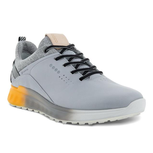 Men's Goretex S-Three Spikeless Golf Shoe - Grey/Multi | ECCO 