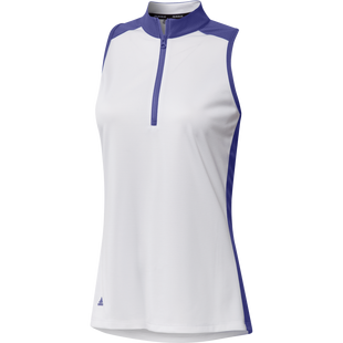 Women's HEAT.RDY Primeblue Colourblock Quarter Zip Sleeveless Polo