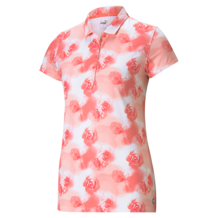 Women's Cloudspun Watercolour Floral Short Sleeve Polo