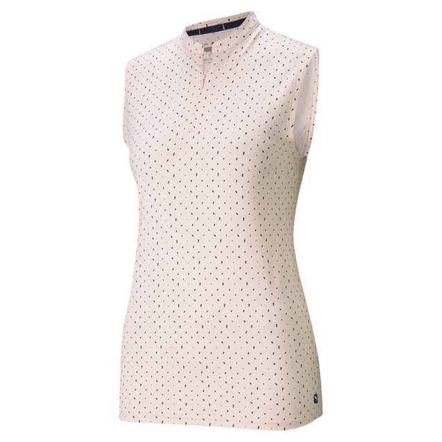 Polo Cloudspun avec imprimé à pois sans manches pour femmes