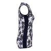 Women's Neve Floral Print Zip V-Mock Neck Short Sleeve Top