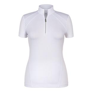 Women's Kai Mock Neck Zip Short Sleeve Top